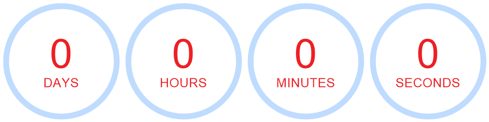 Countdown clock to July 31, 2022 (11:59pm)